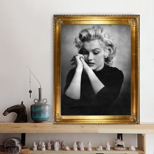 Marilyn Monroe Sad Portrait Print 8x10 Framed Gold Ornate vintage